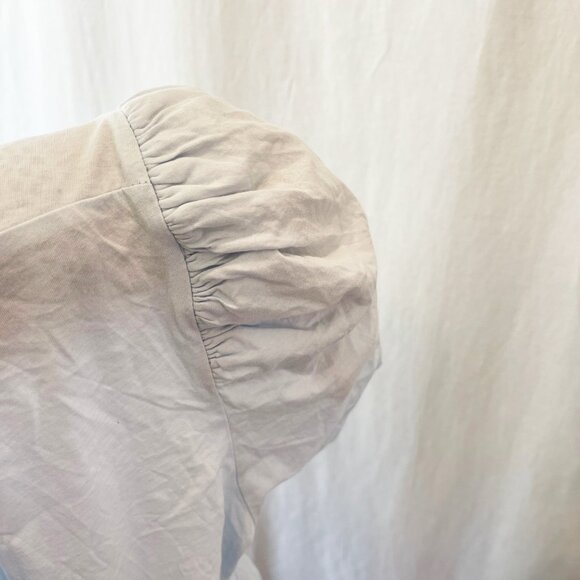 ALC Blue Monica Cotton Twist Front Short Sleeve Crop Womens T-Shirt Top Size XL - Picture 11 of 12